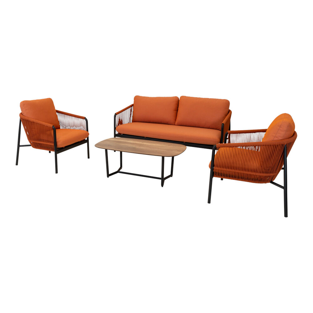 Lesli Living Osaka - Loungeset - 1.00 cm - Oranje - 165.00 cm - 1.00 cm