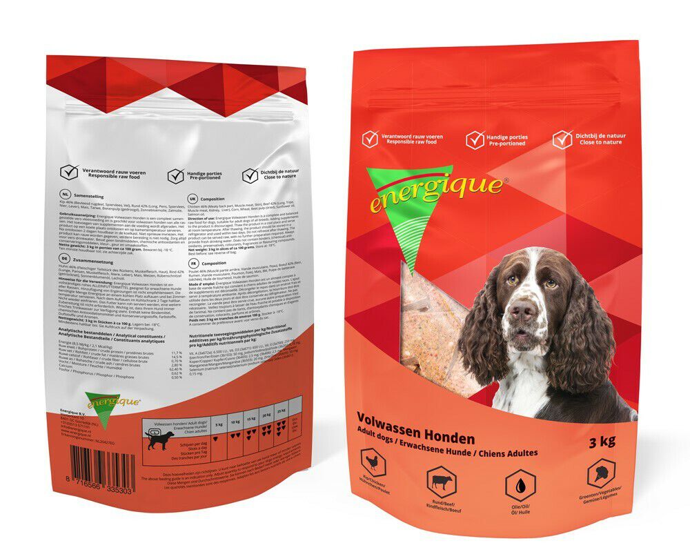 Energique Volwassen Vers Vlees - Hondenvoer - Kip - Rund - 3 kg