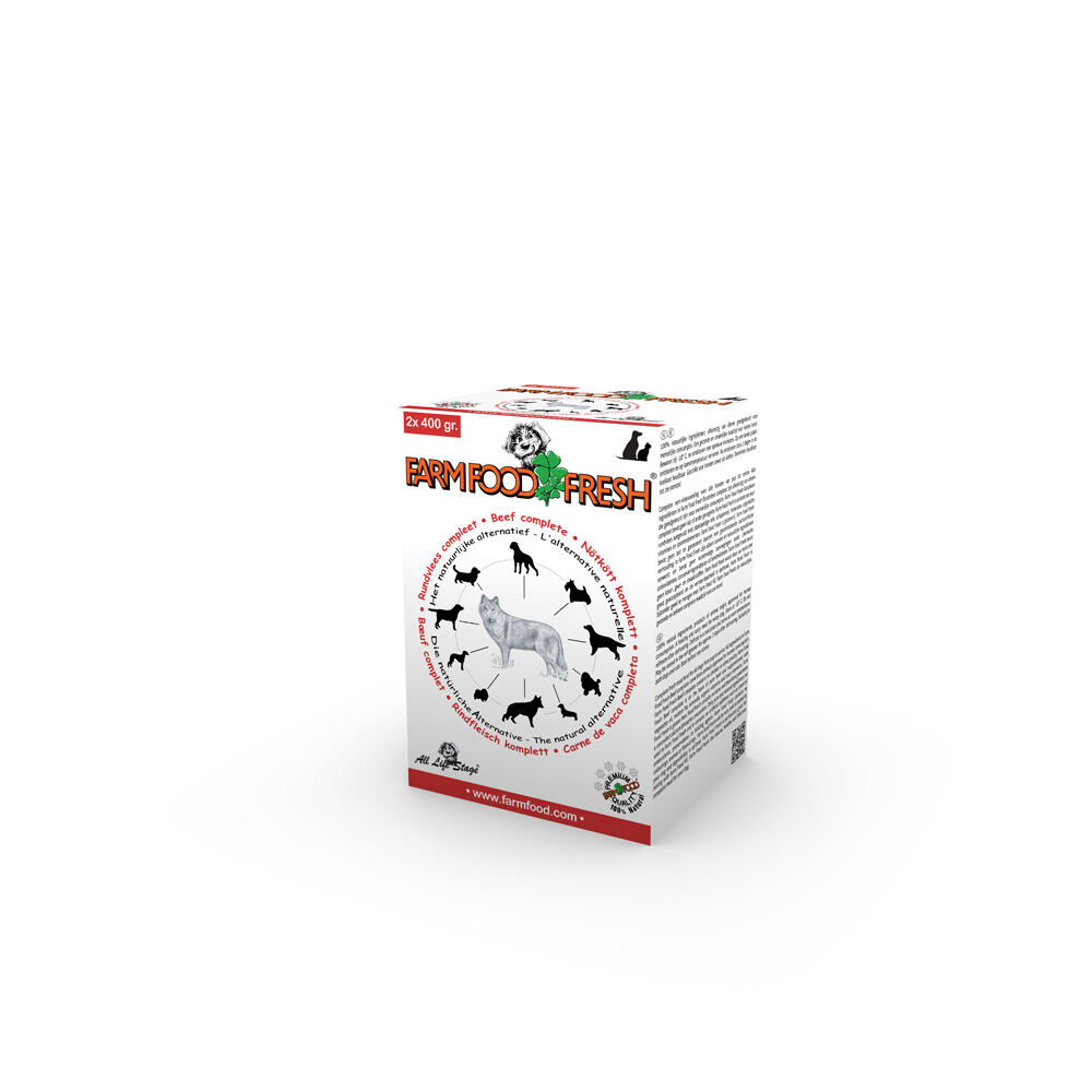 Farm Food Fresh - Hondenvoer - Rund - 800 gram Farm Food Fresh - Hondenvoer - Rund - 800 gram