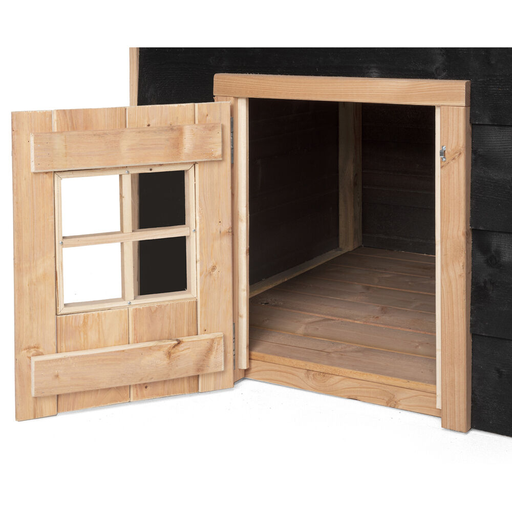 Voldux Sven - Hondenhok - 110.00 cm - Naturel / zwart - 113.00 cm - 201.00 cm