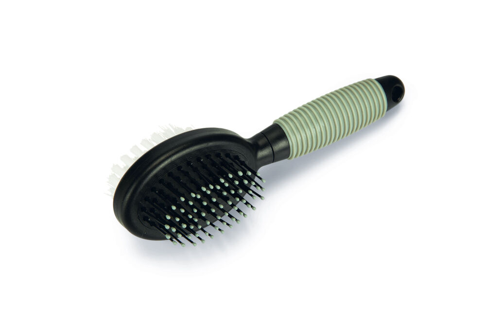 Beeztees Combi - Verzorgingsborstel - 16.50 cm - Zwart / grijs - 9.00 cm - 14.00 cm - 2.50 cm