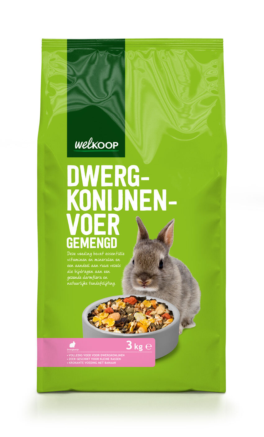 Welkoop - Dwergkonijnenvoer - 3 kg
