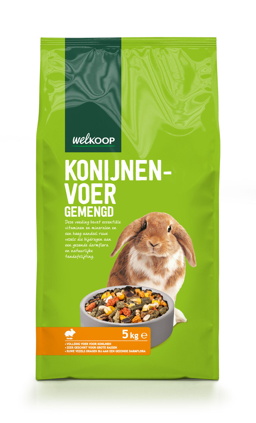 Welkoop Gemengd Konijnenvoer - 5 kg