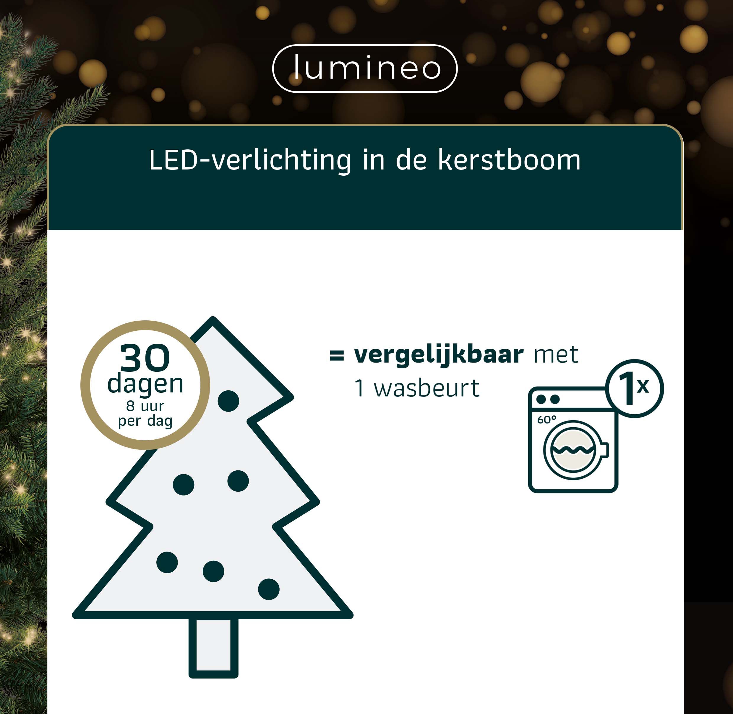 Lumineo Compact - Kerstboomverlichting - 500 lampjes - Klassiek warm wit
