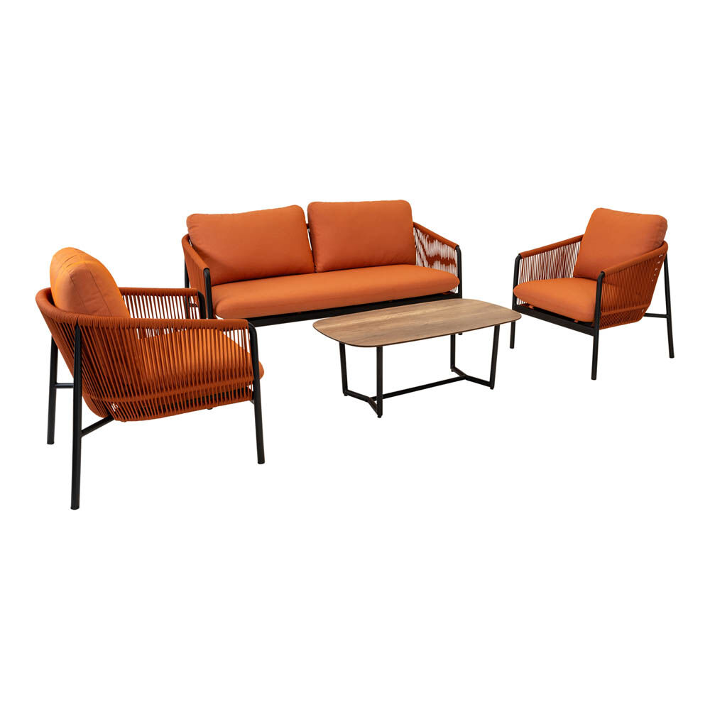 Lesli Living Osaka - Loungeset - 1.00 cm - Oranje - 165.00 cm - 1.00 cm