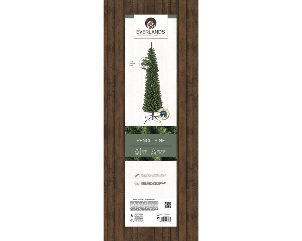 Everlands Pencil Pine - Kunstkerstboom - 180 cm