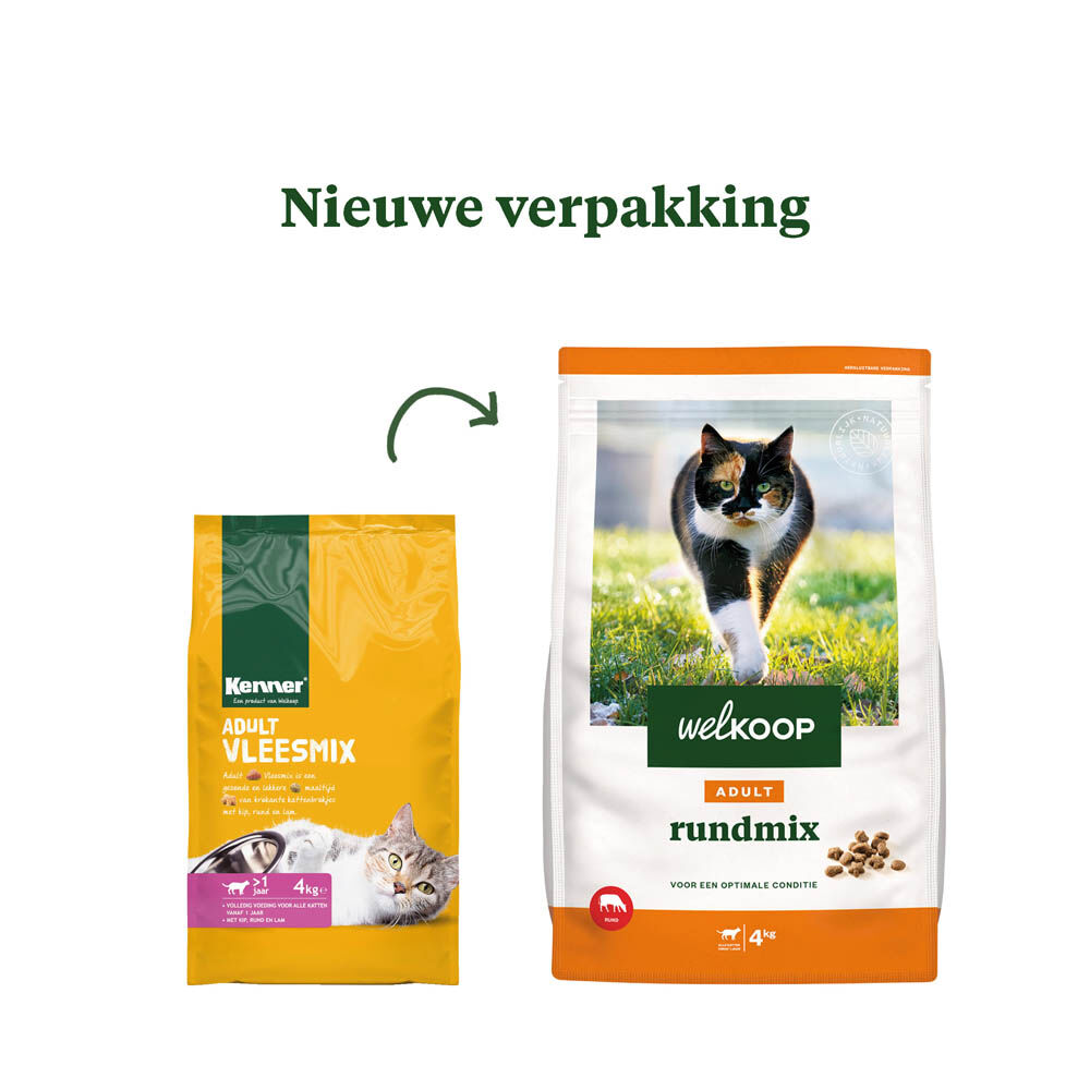 Welkoop Adult - Kattenvoer - Rund - 4 kg