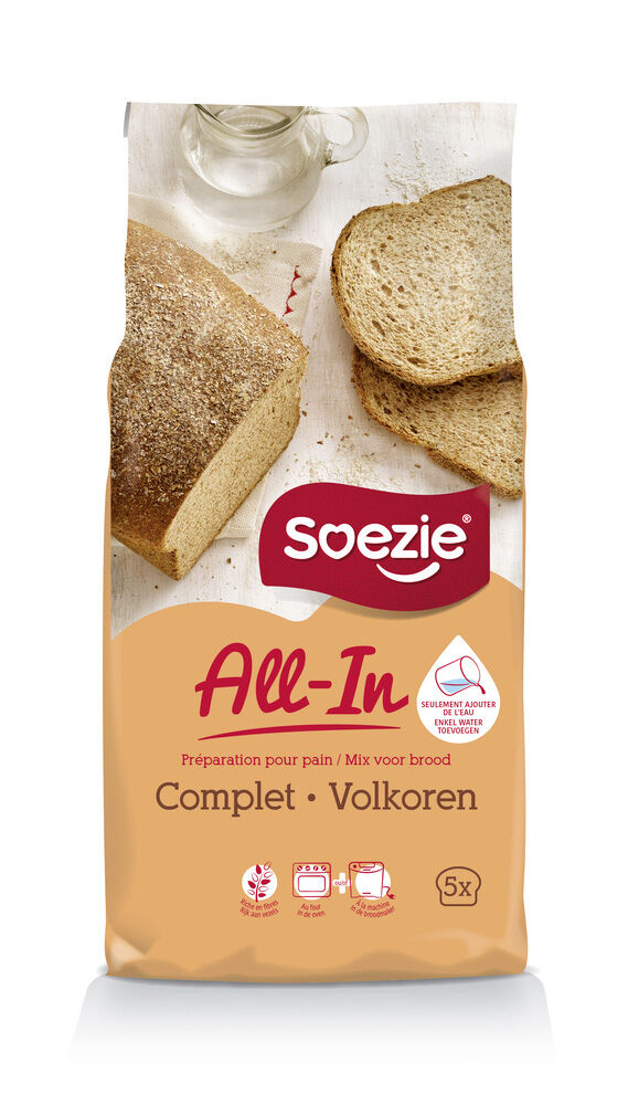 Soezie All-in-mix Volkorenbrood - Broodmeel - 2,5 kg