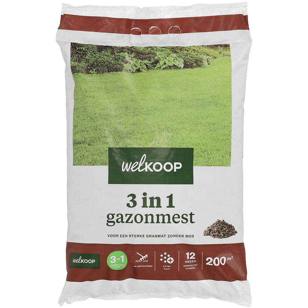 Welkoop - 3 in 1 Gazonmest - 200 m² - 7,5 kg