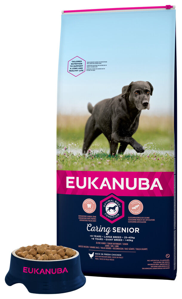 Eukanuba Caring Senior Large Breed - Hondenvoer - Kip - 12 kg