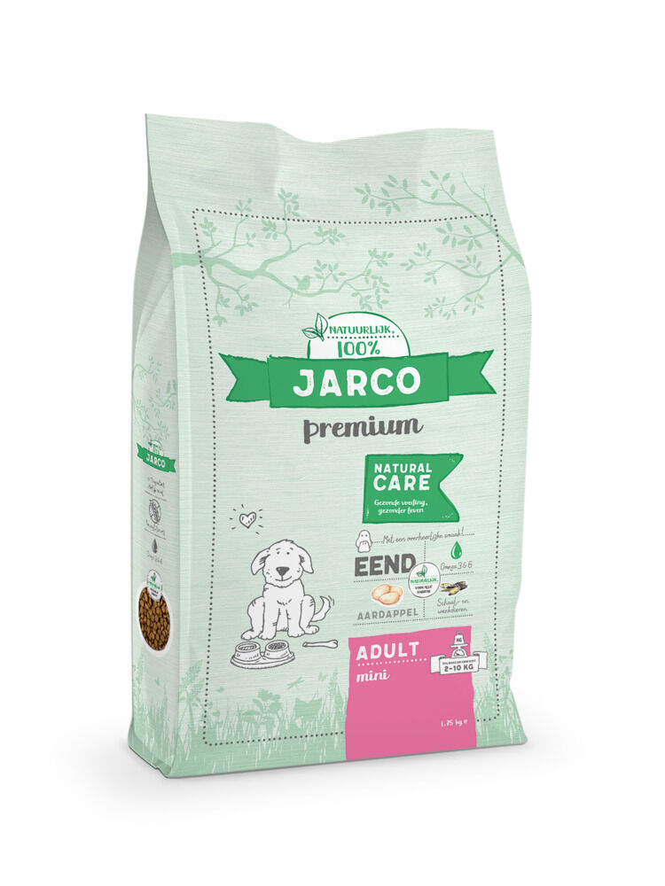 Jarco Dog Mini Adult - Hondenvoer - Eend - 1,75 kg Jarco Dog Mini Adult - Hondenvoer - Eend - 1,75 kg