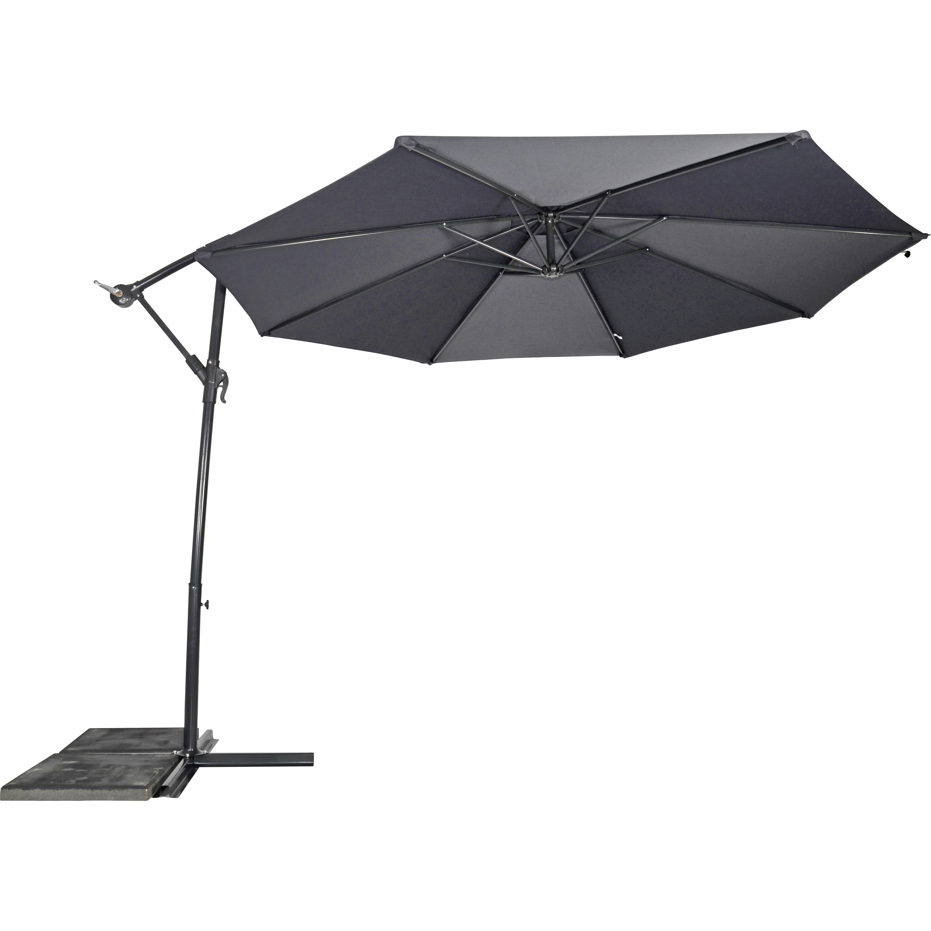 Lesli Living Gemini  - Zweefparasol - 3 meter - Grijs
