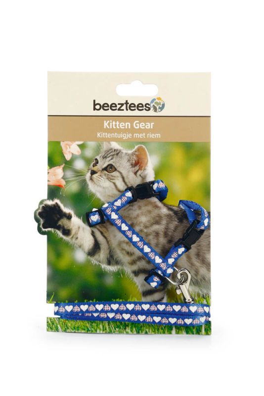 Beeztees Hearts - Kittentuigje - 20.50 cm - Blauw - 10 mm - 13.10 cm - 100.00 cm - 4.50 cm