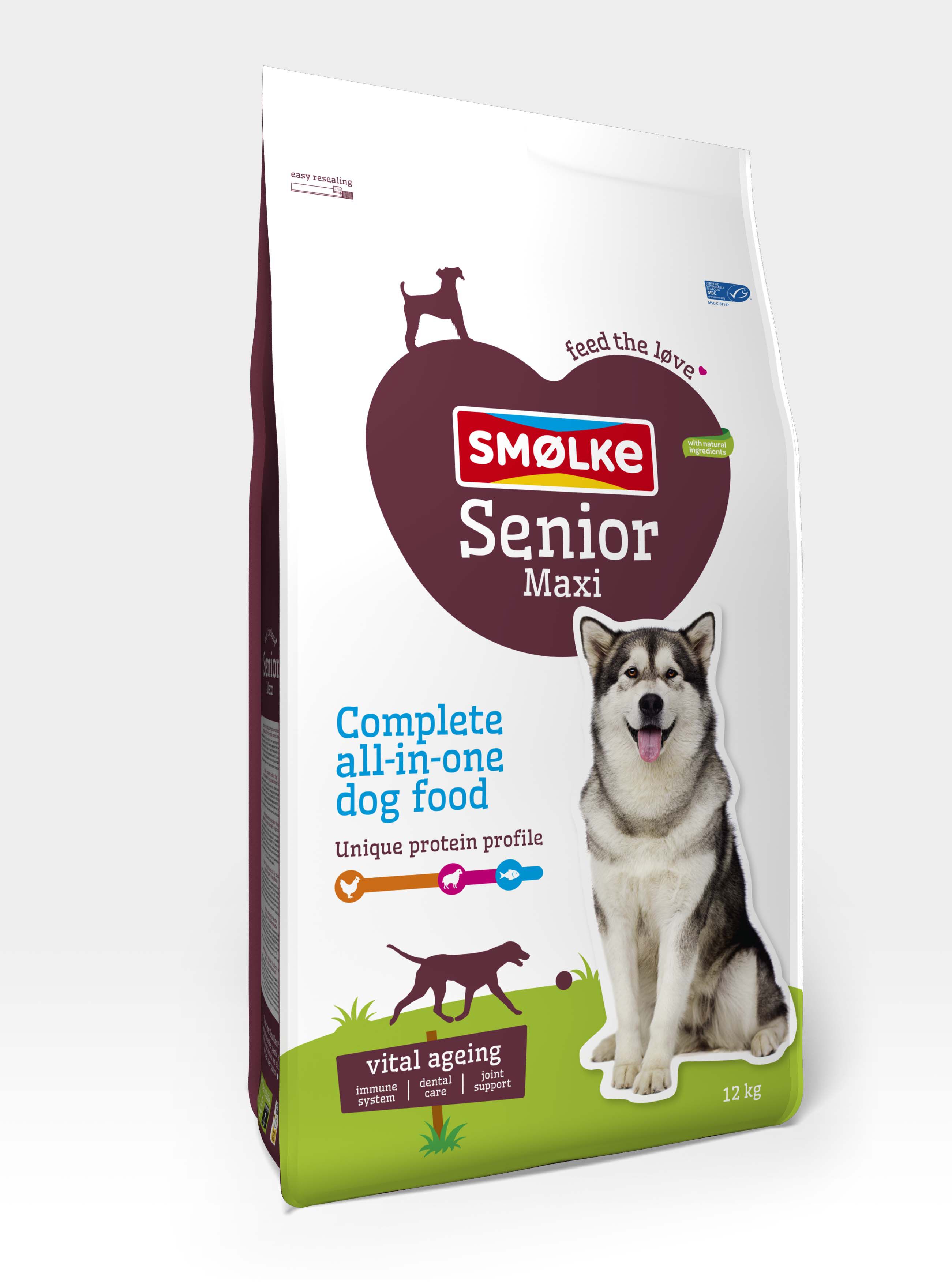 Smölke Senior Maxi - Hondenvoer - Kip - Lam - 12 kg