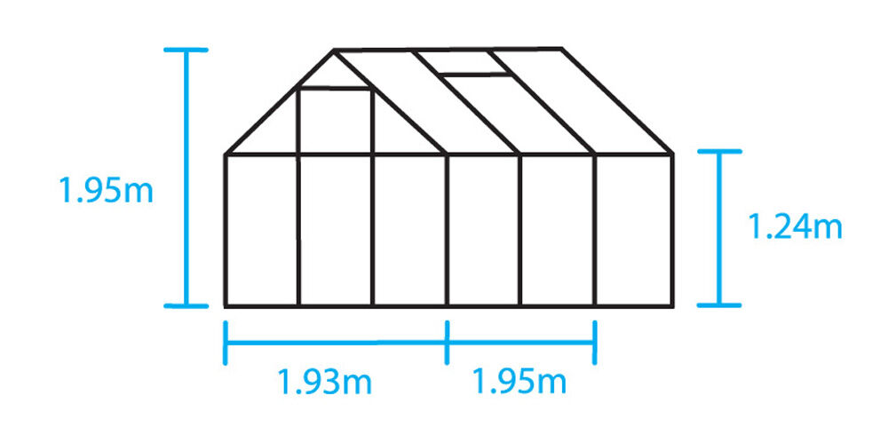 Halls Popular 66 - Tuinkas - 195.00 cm - Tuindersglas - 193.00 cm - 1.00 cm