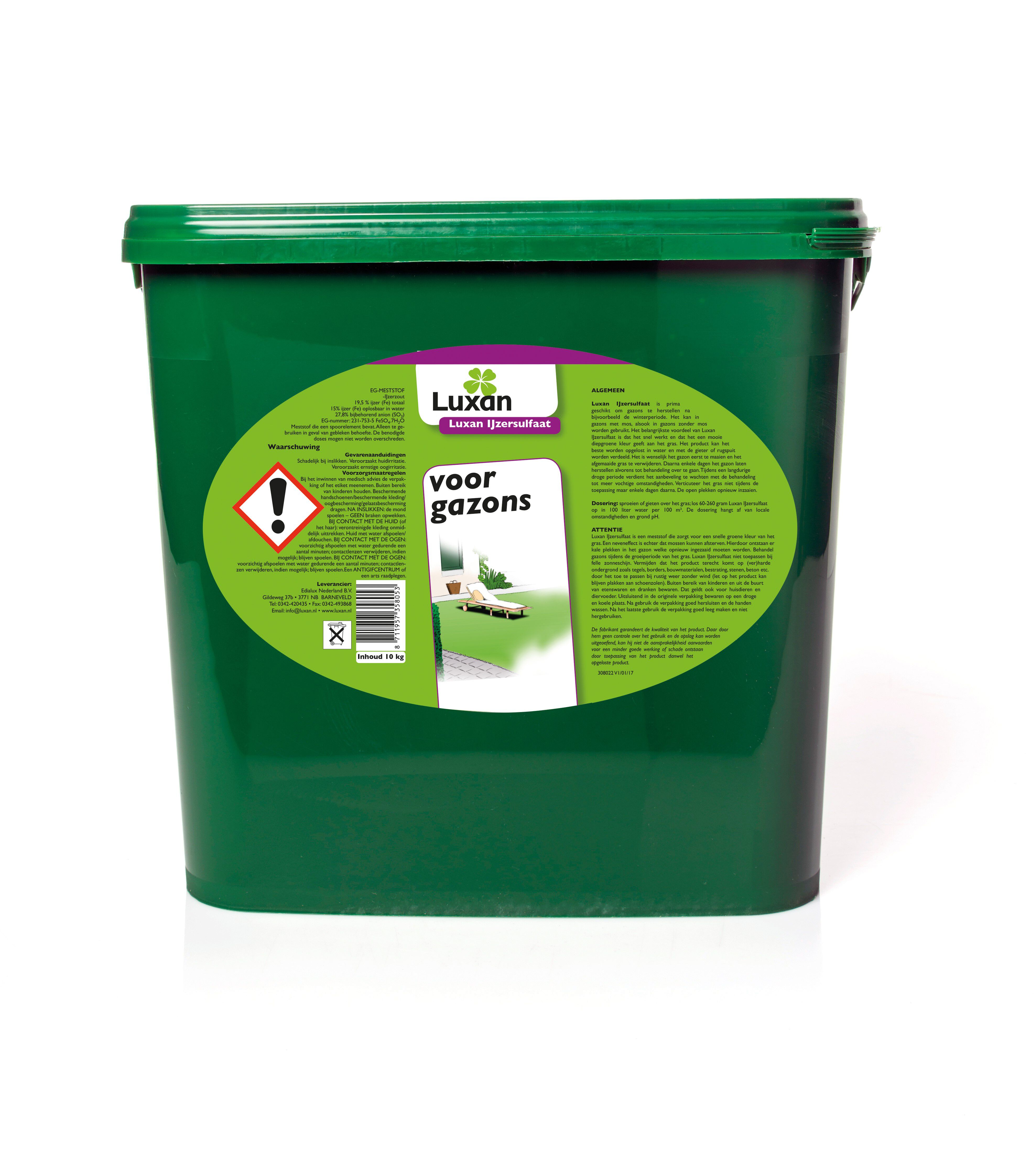 Luxan IJzersulfaat  - Voor gazons - 10 kg