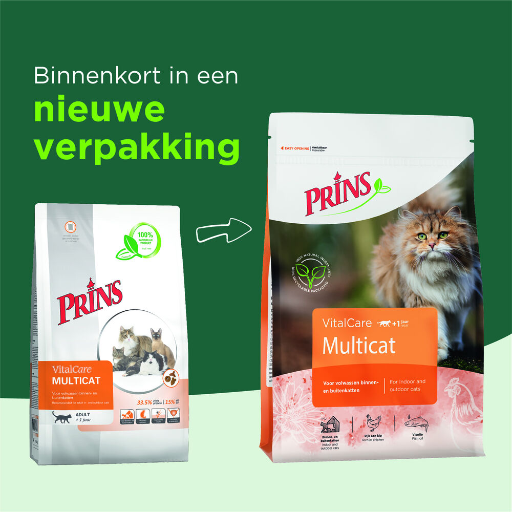 Prins VitalCare Multicat - Kattenvoer - Gevogelte - 10 kg