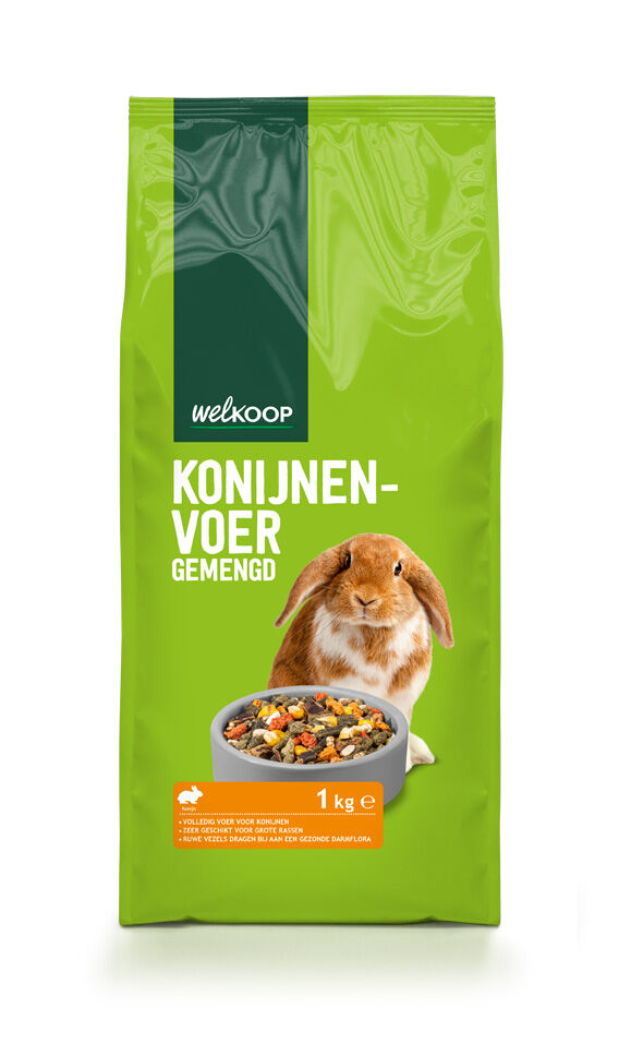 Welkoop Gemengd Konijnenvoer - 1 kg