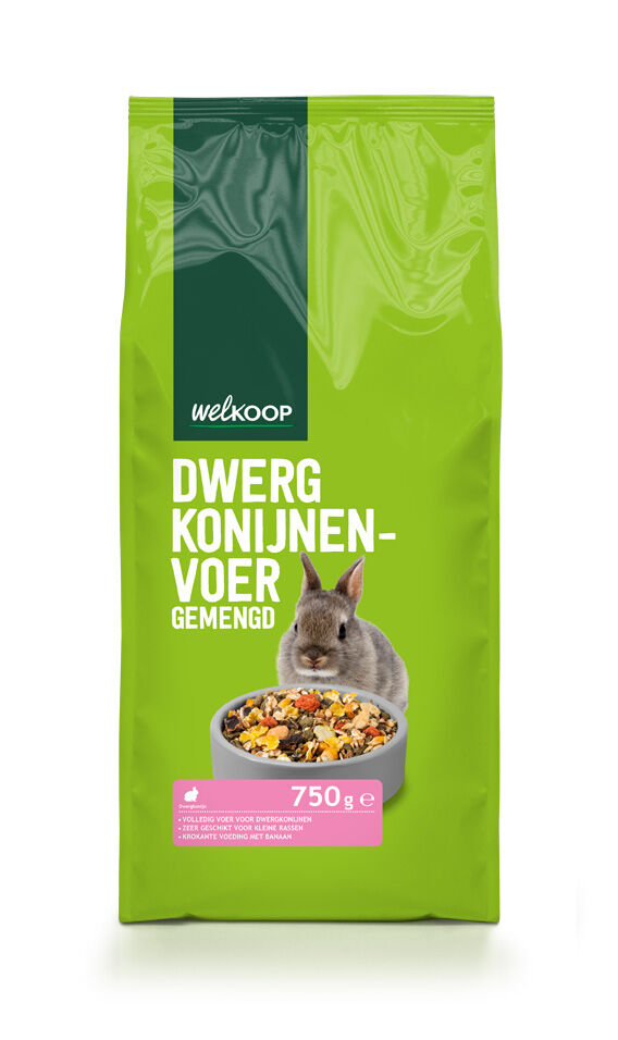 Welkoop - Dwergkonijnenvoer - 750 gram