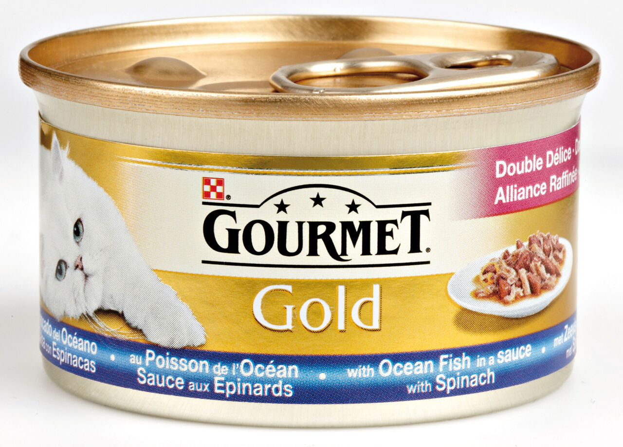 Gourmet Gold - Kattenvoer - Vis - Spinazie - 85 gram