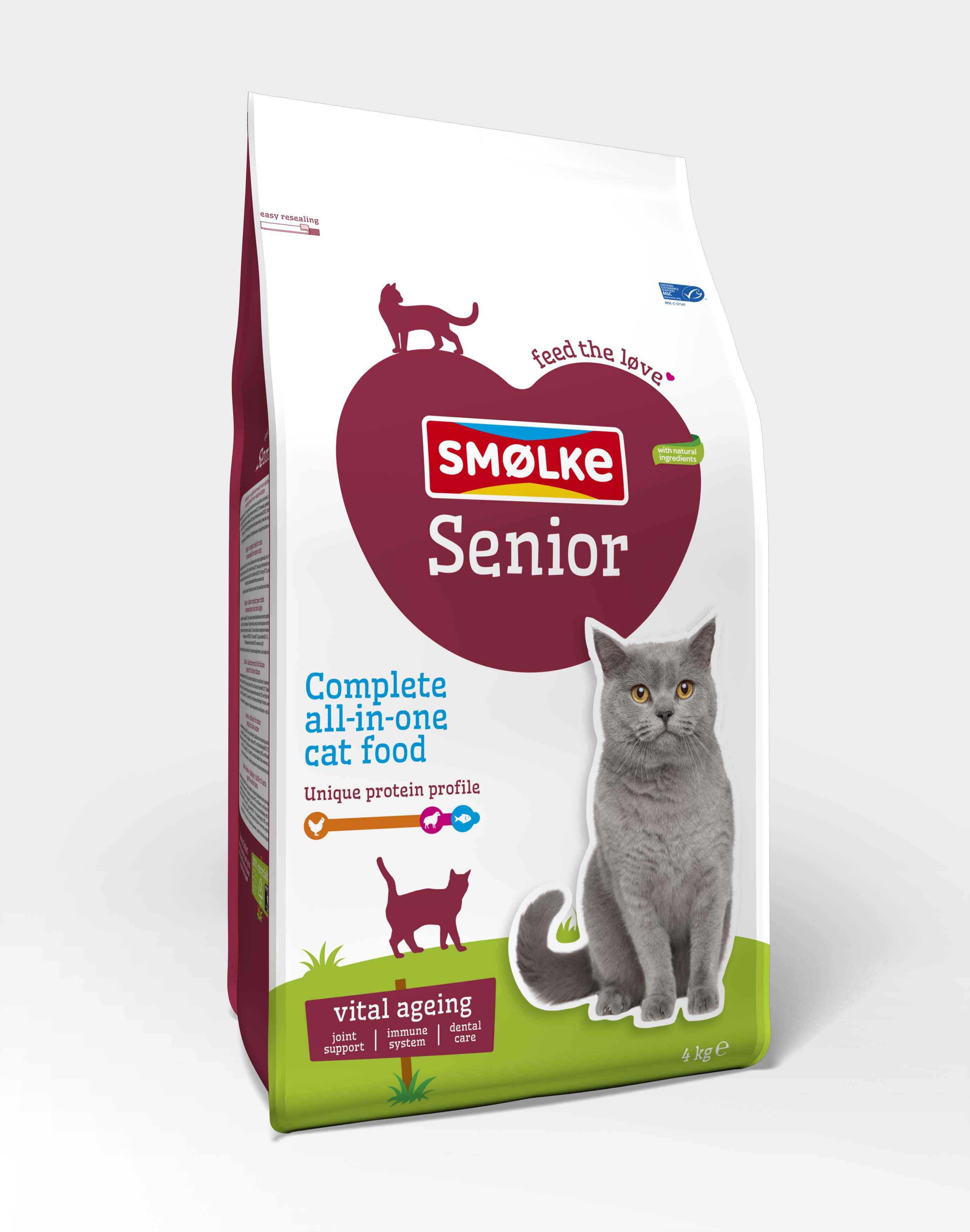 Smölke Senior - Kattenvoer - Kip - Vis - 4 kg