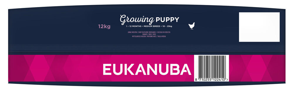 Eukanuba Growing Puppy Medium - Hondenvoer - Kip - 12 kg