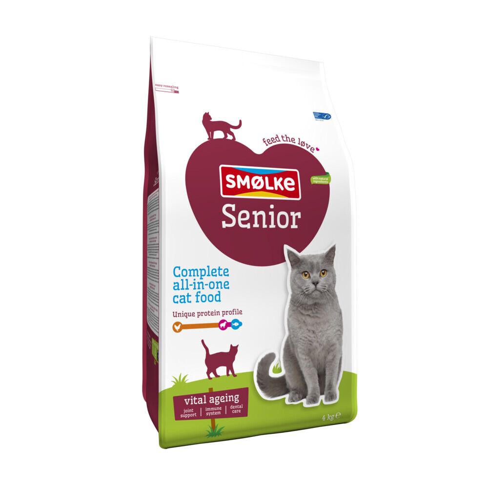 Smölke Senior - Kattenvoer - Kip - Vis - 4 kg