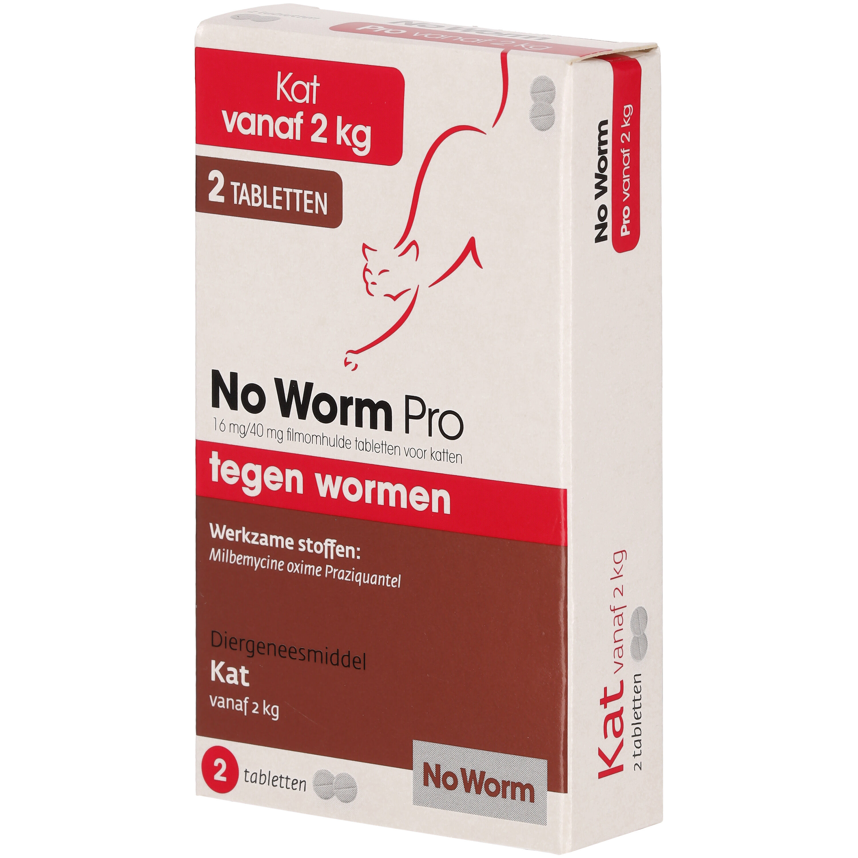 No worm Pro Tabletten - Ontworming Kleine katten en kittens - 9.70 cm - 5.70 cm - 2.10 cm