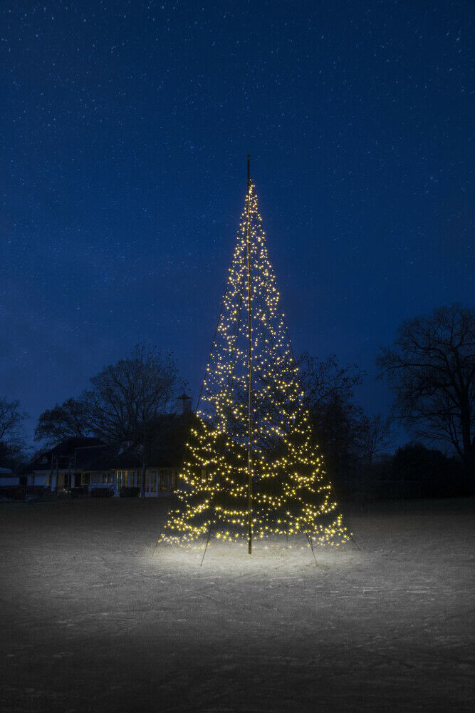 Fairybell 8 meter Twinkelend - Vlaggenmast kerstboom - 800 cm - 1500 lampjes - Warm wit