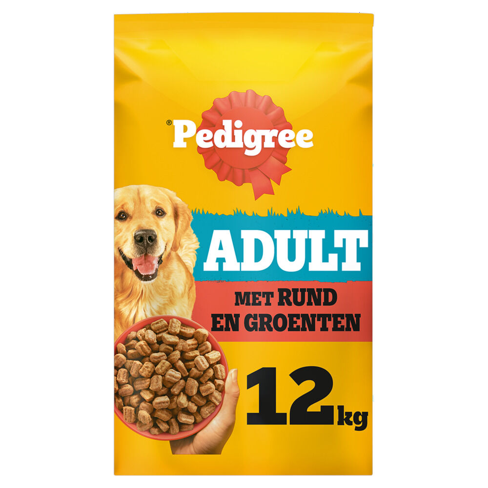 Pedigree Adult Krokante brokken - Hondenvoer - Rund - 12 kg