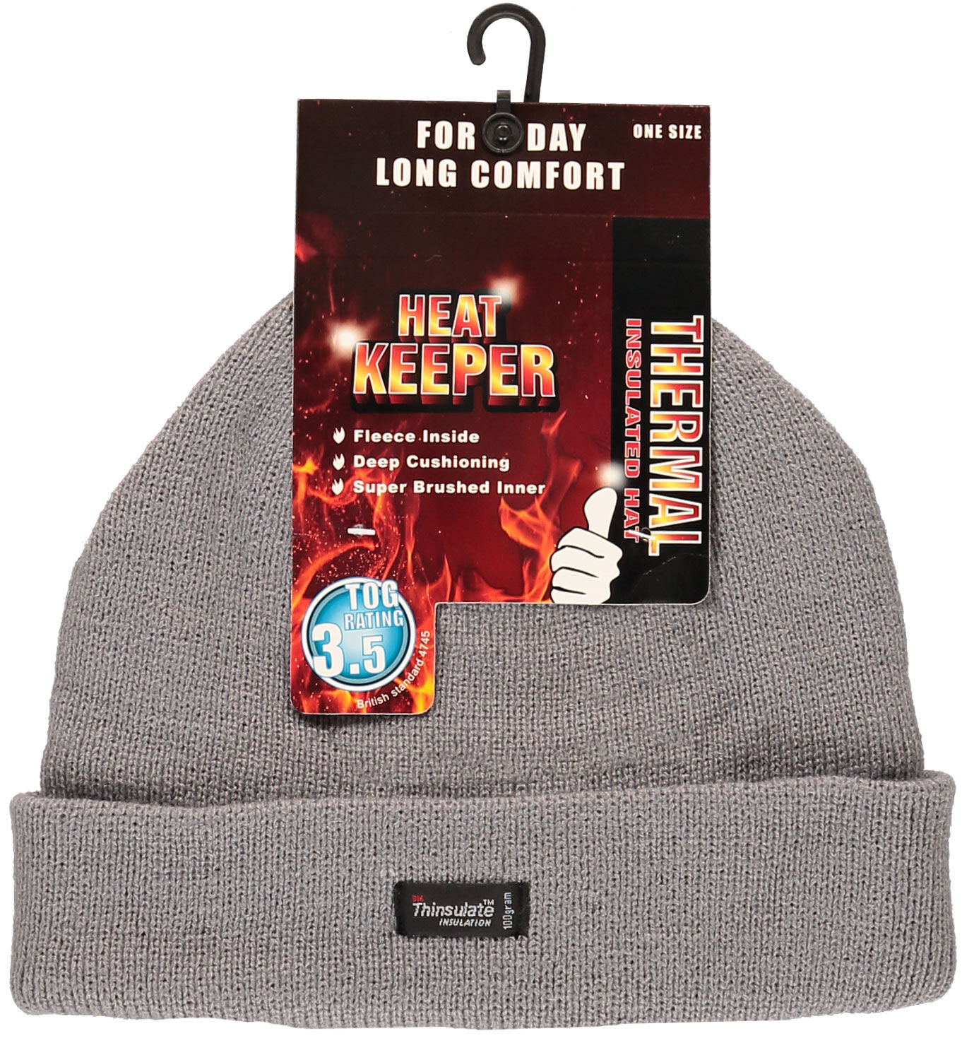 Heatkeeper Waterproof - muts - Donkergrijs - 1 maat