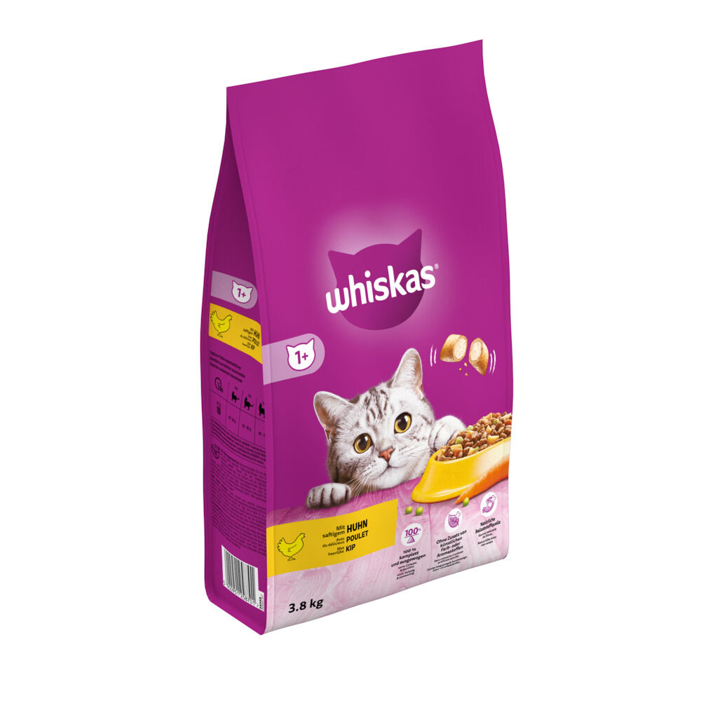 Whiskas 1+ Adult Droge Brokjes - Kattenvoer - Kip - 3,8 kg
