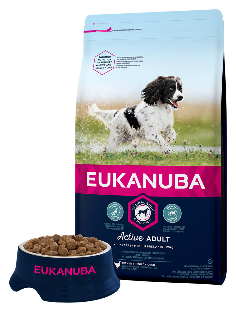 Eukanuba Adult Medium - Hondenvoer - Kip - 3 kg