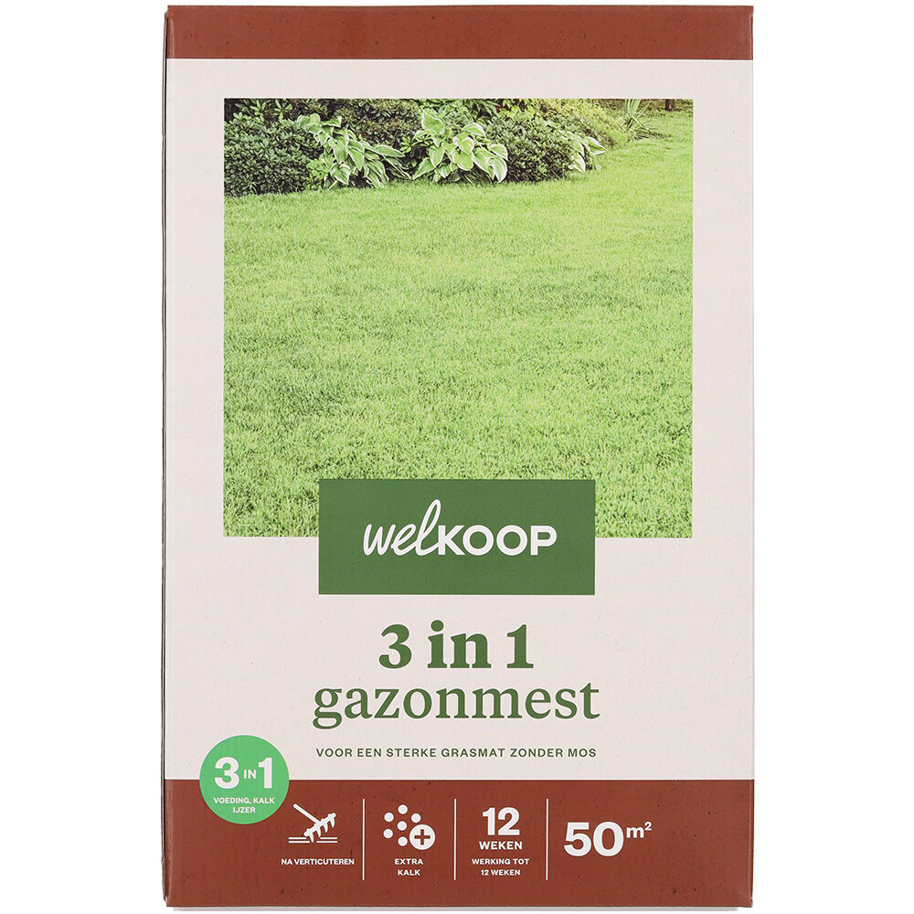 Welkoop - 3 in 1 Gazonmest - 200 m² - 7,5 kg