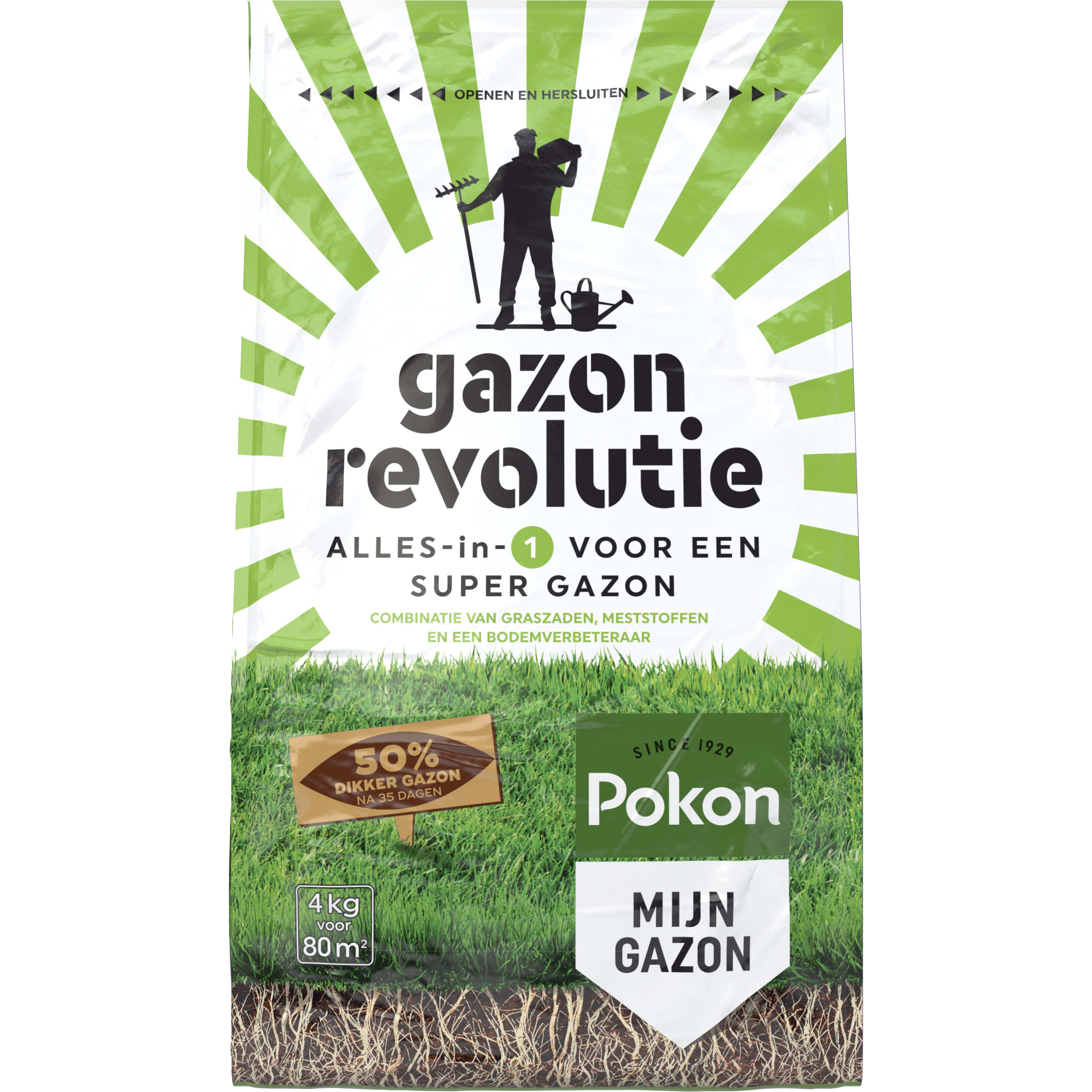 Pokon Gazonrevolutie Alles-in-1 - Gazonmest